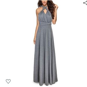 Persun multi style gray dress